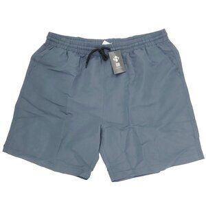 Nominate Swim Trunks Mens XXL 2XL Gray Elastic Waist Mesh Lined Drawstring